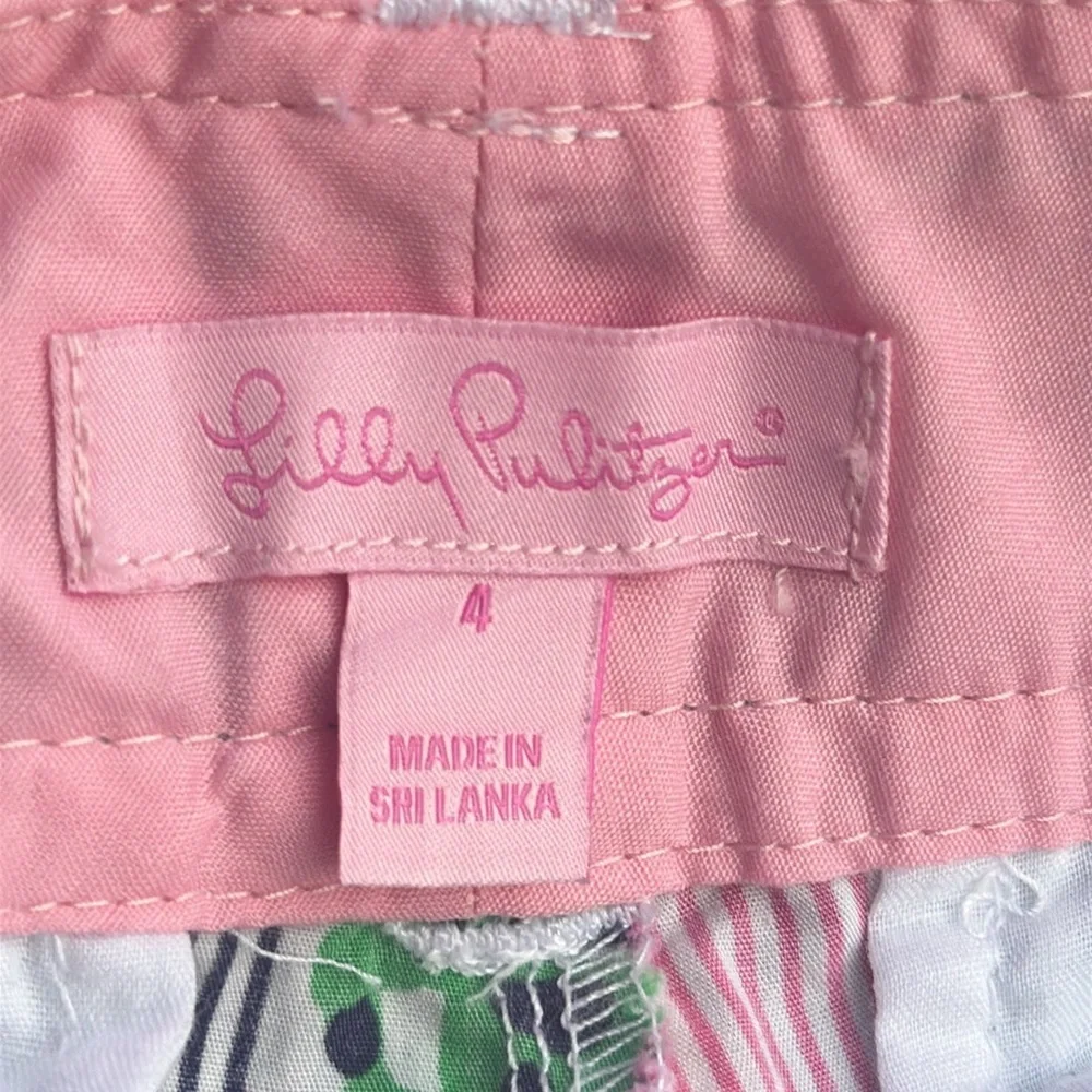 Lilly Pulitzer Patchwork Print Shorts Pink Multi Size 4 – Floral Preppy Classic